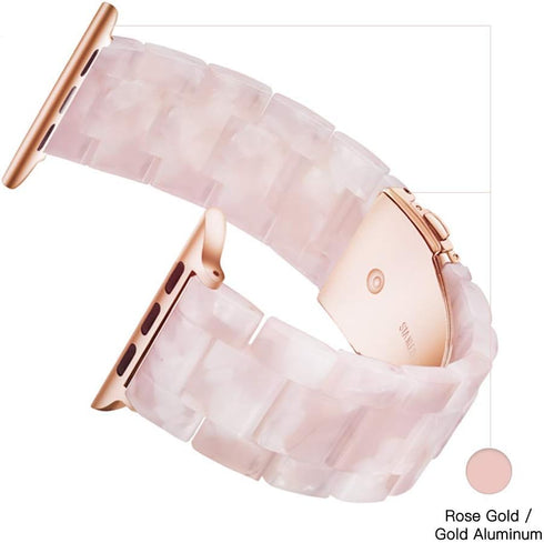 Light Apple Watch Band-Fashion Resin Apple Watch Series 10 Series 9 Series 8 band, iWacth Bands, Apple Watch Bands for Women, Compatible with Appl...