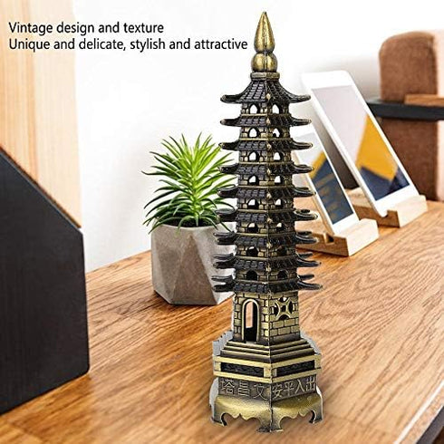 FTVOGUE Chinese Tower Model Crafts Miniature Ornaments Office Home Desktop Decor Architecture Figurine...