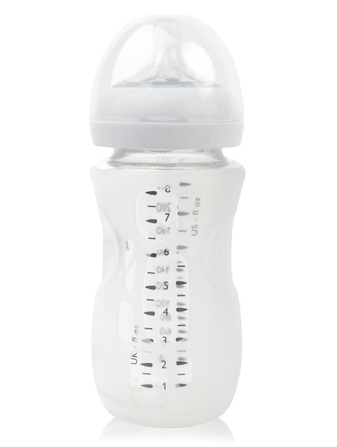 Olababy Silicone Sleeve for Avent Natural Glass Baby Bottles (8 oz, Translucent)...