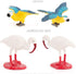 10 Pcs Simulated Bird Animals Parrot Model Figure Toys, Realistic Flamingo Birds Figurine Collection Playset Cake Toppers Gift for Kids Educationa...