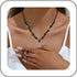 Unicra Black Rhinestone Necklace Earrings Set Bridal Wedding Jewelry Sets Crystal Choker Necklace Prom Costume Jewelry Set for Women and Brides...