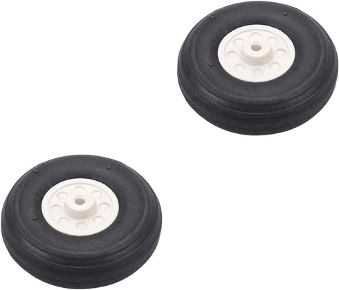 Heyiarbeit 1.5" RC Model Airplane Foam Wheel Super Light Tire and Wheel Sets for RC Airplane PU Sponge Tire with Plastic Hub 2 Pcs...