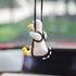 Duck Car Hanging Ornament, Cute Hanging Accessories for Rear View Mirror, Swinging Duck Pendant...