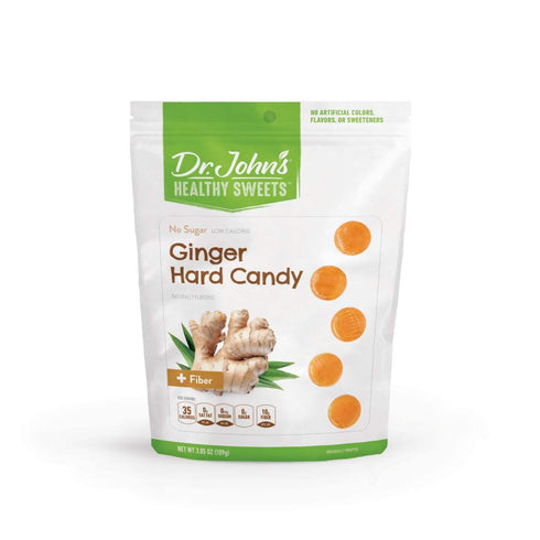 Dr. John’s Sugar Free Candy, Healthy Hard Candy with Zero Sugar, Low Calorie Snacks, Keto Friendly, Vegan, Gluten Free, Ginger Flavor, 24 Count, 3...