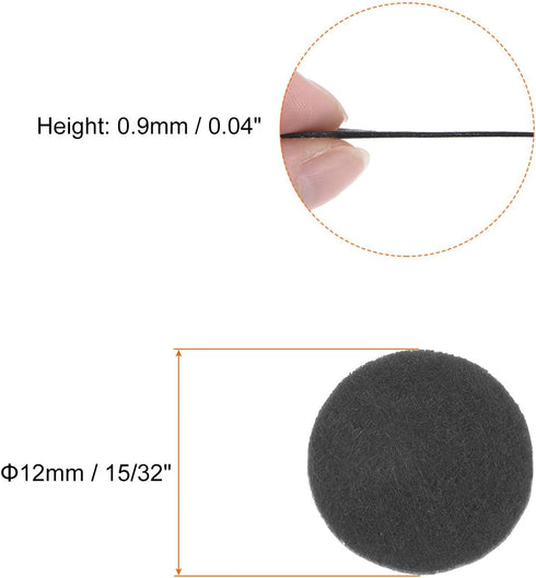 240pcs Round Adhesive Felt Circles, 12mm 15/32" Pre Cut Felt Craft Stickers Non-Woven Mini Felt Fabric Circles for DIY Sewing Handcraft Cut Projec...