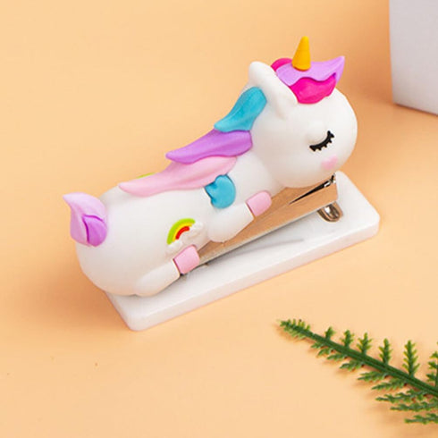 LALAFINA Stapler Cute Animal Silicone Stapler Students Hand Stapler Mini Handheld Stapler Portable Cartoon Stapler for Home Office...