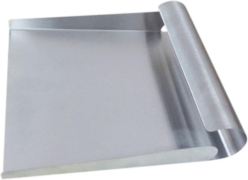 Stainless Steel Food Scooper, Food Mover, Food shovel Spatula, Cutting-board Scraper, Bench Scrape, Dough Cutter Tool, with Flat Bottom - for Cutt...