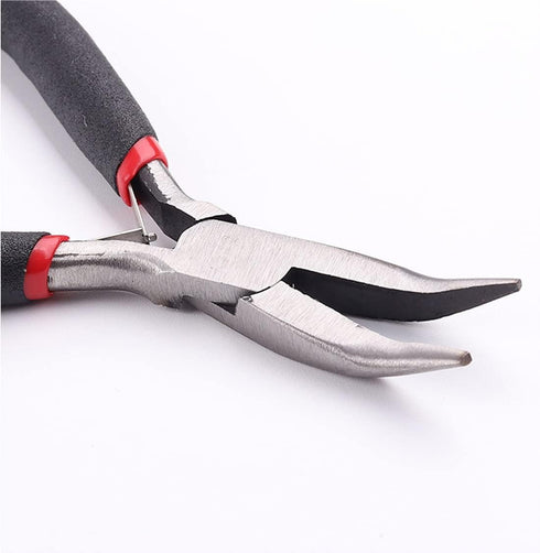 Mini Bent Nose Pliers Multifunction Precision Pliers Stripper Hand Wire Jewellery Making Tool Beading Flat Wire Pliers DIY Craft...