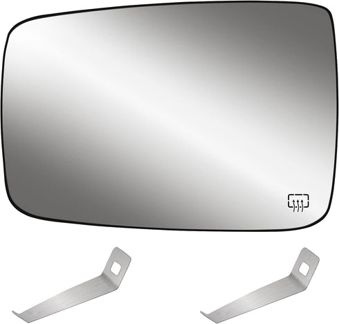 Driver Side Heated Mirror Glass Compatible with 2009-2018 Dodge Ram Pick-Up 1500 2500 - Replace 68079363AA 68050299AA - Side View Exterior Convex ...