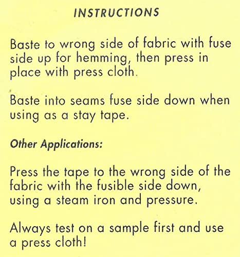 White - 1" Fusible Knit Stay Tape - 1" X 25 Yards SewkeysE Extremely Fine Knit Interfacing Sold by The 25 Yard Roll (KST1-WH) M494.08...