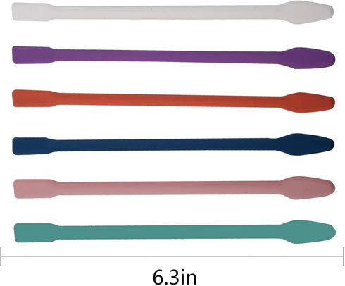 SAVITA 6Pcs 6 Inch Silicone Stir Sticks, Reusable Facial Mask Stirring Sticks Rods for Mixing Resin, Epoxy, Cosmetic, Acrylic Paints, DIY Crafts M...