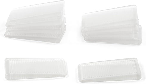 8 Pcs Clear Furniture Leveling Shims, Clear Table Shims,Square Plastic Shims, Toilet Shims for Home Improvement (Transparent-Thin)...