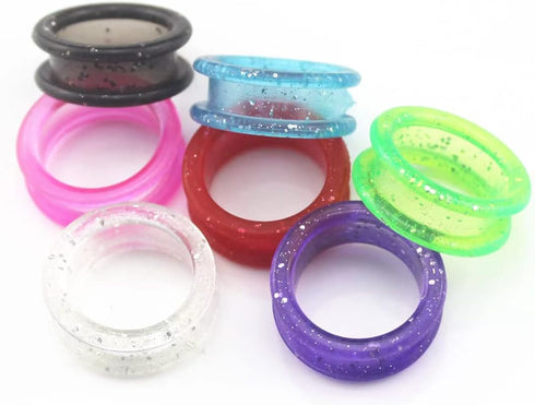 Soft Silicone Scissors Finger Rings, 16Pcs Dog Grooming Pet Shears Ring Grips Inserts Finger Protector Ring Accessories for Hair Cutting Barber Sc...
