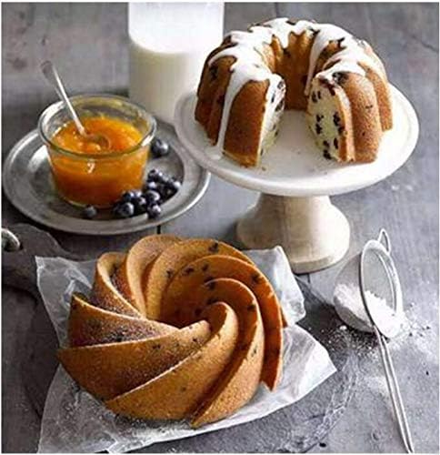 IELEK Silicone Fulted Pan Cake Nonstick Jello Molds Tube for Baking Cake, Jello, Gelatin, Bread, Para Gelatinas...