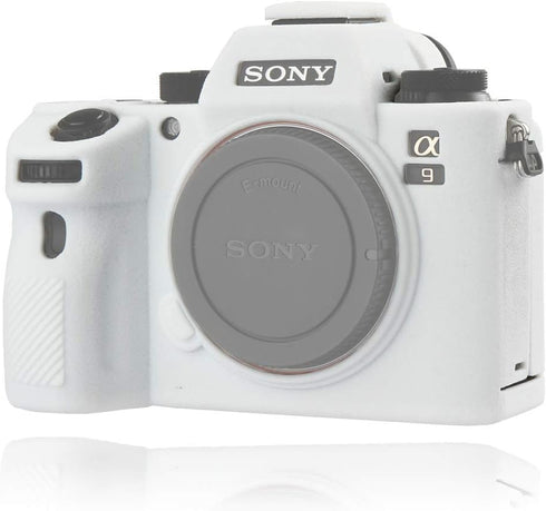 Camera Case for Sony A9 Alpha 9 ILCE-9, Texture Surface, Anti-Scratch Soft Silicone Rubber Housing Case Shell Protective Cover (White)...