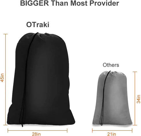 2 Pack Heavy Duty Large Laundry Bag 28 x 45 inch Extra Hamper Bag Dirty Clothes Organizer Drawstring Cloth Laundry Bag for Travel Camp Home Colleg...