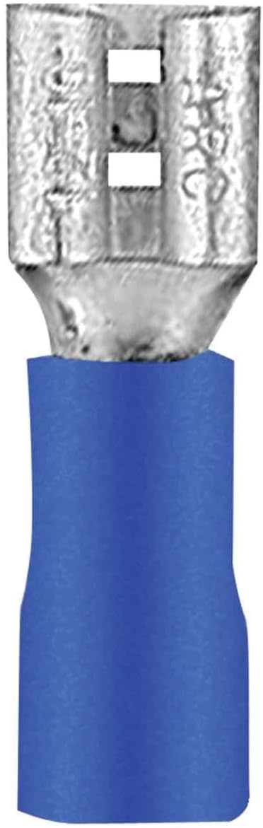 Install Bay BVFD250 Vinyl Female Connector 16/14 Gauge .250, Blue (100-Pack)...