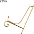 uxcell Plate Stand for Display, 6 Inch 2Pcs Iron Decorative Plate Holder Metal Easel Folding Display Stand for Photo Picture Frame, Gold...