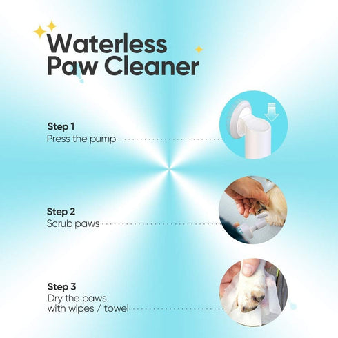 Dog Paw Cleaner, Portable Waterless Cleaning Shampoo for Dogs Foot Washer, Silicone Dogs Cat Foot Grooming Brush for Muddy Paws Rose Scent...