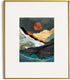 YUMKNOW Boho Mountain Wall Decor - Unframed 12x16, Mid Century Modern Nature Wall Art for Living Room, Teal Bathroom Decorations, Bedroom Pictures...