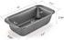 Mikim Small Loaf Pans for Baking Bread 10x5 Inch Outer Diameter, Carbon Steel Mini Bread Loaf Pans for Homemade Bread, Rectangular Set of 2, Gray...