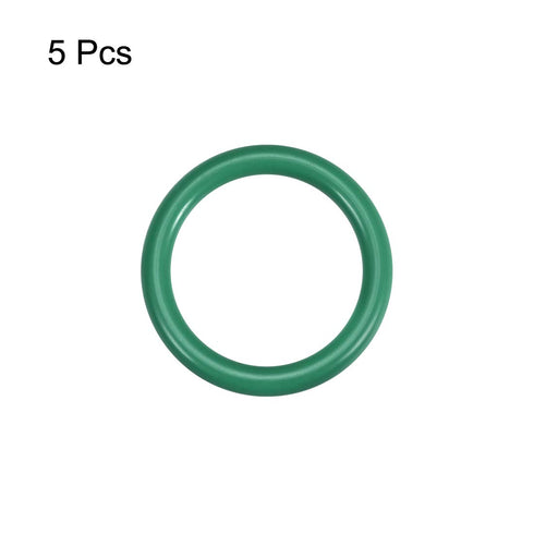 uxcell Fluorine Rubber O-Rings, 25mm OD 20.2mm ID 2.4mm Width FKM Seal Gasket for Machinery Plumbing, Green, Pack of 5...