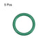 uxcell Fluorine Rubber O-Rings, 25mm OD 20.2mm ID 2.4mm Width FKM Seal Gasket for Machinery Plumbing, Green, Pack of 5...