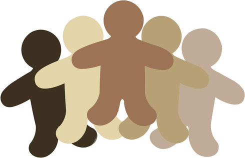 50 Pieces Paper Cutouts for Crafts Multicultural People Shape Creative Cutouts for Children to Design and Decorate, Kids' Craft Group for School, ...