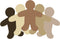 50 Pieces Paper Cutouts for Crafts Multicultural People Shape Creative Cutouts for Children to Design and Decorate, Kids' Craft Group for School, ...