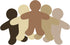 50 Pieces Paper Cutouts for Crafts Multicultural People Shape Creative Cutouts for Children to Design and Decorate, Kids' Craft Group for School, ...