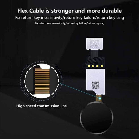 Home Button Main Key Flex Cable Replacement Compatible for iPhone 7/7 Plus iPhone 8/iPhone 8 Plus Home Button Touch ID Replacement with Repair Too...