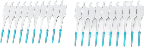 Interdental Brush, Floss Toothpick Brush Eliminate Bad Breath Portable Safe 200pcs Plaque Removal for Travel for Oral Care (Mint Green)...