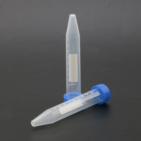 10ml Centrifuge Tube Conical Bottom Blue Screw Cap with Clear Graduation and Writing Area, Pack of 20...