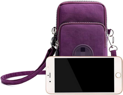 ZGMYC 3-Layers Cellphone Pouch Wristlet Purse Waterproof Sports Armband Shoulder Bag Wallet...