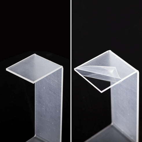 Acrylic Display Stand Riser Clear Small Acrylic Decorator Stand Shelf for Figures Pops, Jewelry, Cupcake, Dessert - 2 Sets...