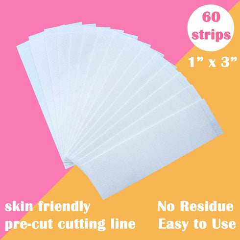 MIILYE Double Sided Tape for Body, Fashion Breast Tape for Skin to Fabric Clothes Clothing,Dress Tape to Keep Dress Bra in Place, Clear, 60 Counts...