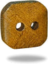 Will Bottom | Design 26 | Square Shape |Natural Brown Long Wooden Buttons - 2 -Holed Craft Buttons (Pack of 5)....