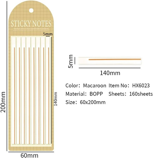 Sticky Note Tabs 960Pcs Transparent Highlighter Tape Sticky Long Page Markers Tabs Clear Highlighter Index Flag Tabs Stickers for Books Mark (6)...