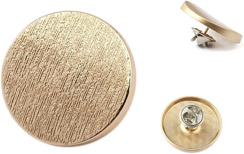 MAHAVIMOKSA 10pcs Texture Surface Metal Buttons Pins No Sew & No Tools Instant Replacement Snap Tack Button for Craft Clothing Coat Pant Bag Purse...