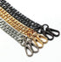 55" DIY Iron Flat Chain Strap Handbag Chains Accessories Purse Straps Shoulder Cross Body Replacement Straps with Metal Buckles Replacement Straps...