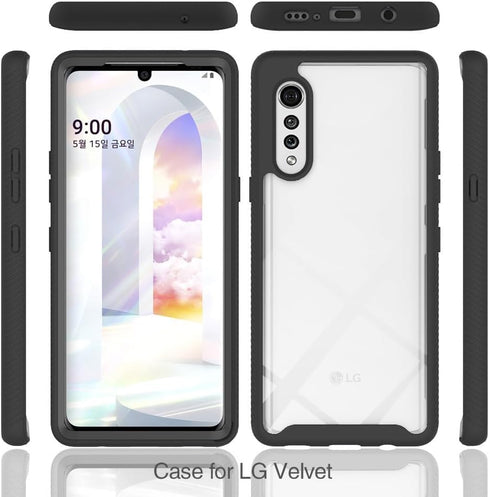 Asuwish Phone Case for LG Velvet 5G/LGVelvet Verizon G5 UW T-Mobile 2020 with Tempered Glass Screen Protector and Slim Stand Hybrid Heavy Duty Rug...