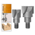 Wood Lock milling Cutter bits Shank 10MM CNC Cleaning Bottom Router Bit Woodworking Tools Two Screw Thread Lock Mortiser Milling Cutter, 1pcs, Mat...