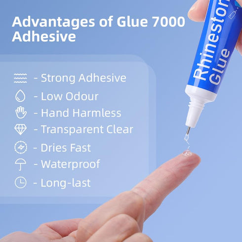 Novani Clear Glue for Rhinestone, Jewelry Making, and Bead Crafts,Mobile Phone Metal Stone Nail Art Glass Repair Jewelry Glue 7000?10PCS)...
