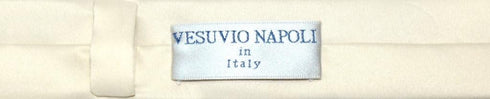 Vesuvio Napoli Narrow NeckTie Extra Skinny CREAM Color Men's Thin 1.5" Neck Tie...