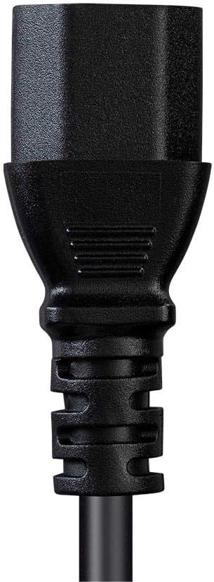 Monoprice Power Cord - NEMA 5-15P to IEC 60320 C13, 18AWG, 10A/1250W, 125V, 3-Prong, 8ft, Black...