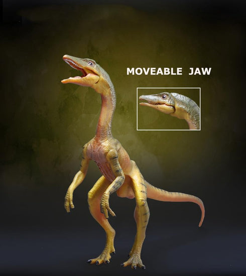 Gemini&Genius 2Pcs Compsognathus Dinosaur Toy Figurines with Moveable Jaw, Realistic Dinos Toys, Small Dinosaur Action Figure Toys, Great Gifts fo...