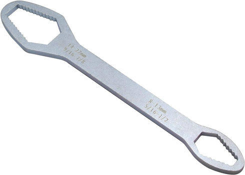 8-22mm Universal Torx Wrench, Double-ended Wrench Self-tightening Adjustable Wrench Tools, Universal Wrench Repair Tools (Silver)...