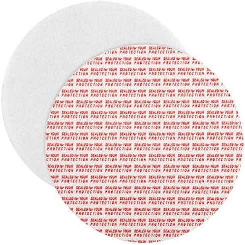 SanDaveVA 70mm Pressure Sensitive PS Foam Seals Cap Liners Tamper Seal Cap Liner Sealed for your Protection Red Print … (100)...