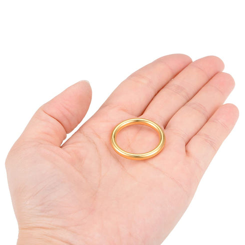 uxcell O Ring Buckle 20mm(0.8") ID 3mm Thickness Zinc Alloy O-Rings for Hardware Bags Belts Craft DIY Accessories, Gold Tone 6pcs...
