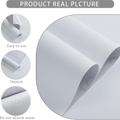 White Peel and Stick Wallpaper Solid White Contact Paper15.7inch x 118.1inch Matte White Contact Paper Peel and Stick Self Adhesive Wallpaper Remo...